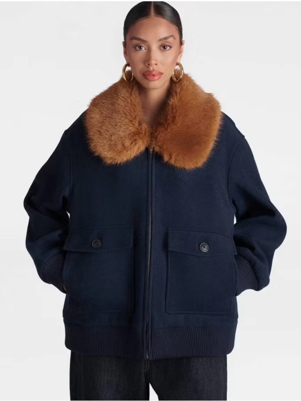 KBB by KAHLANA ‘ The Faux Fur bomber teddy‘ $55 weekend deal.Sale ends Sunday .